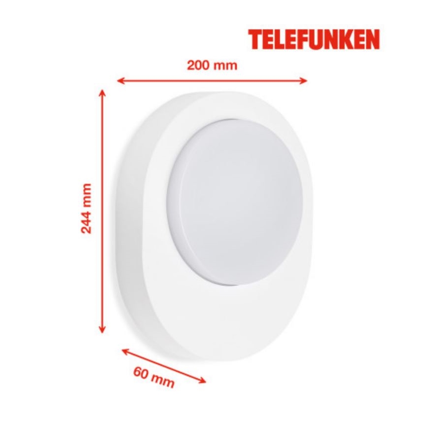 Telefunken 312006TF - LED Kinkiet zewnętrzny LED/8W/230V IP44 biały