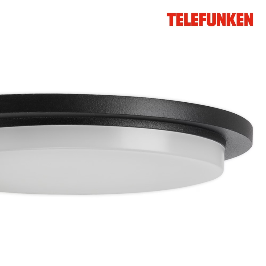 Telefunken 312505TF-LED Kinkiet zewnętrzny z czujnikiem LED/10W/230V IP44 czarny