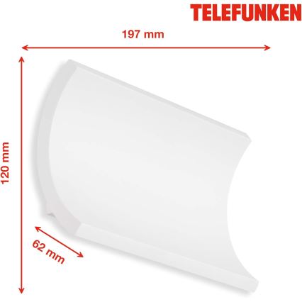 Telefunken 312806TF - LED Kinkiet zewnętrzny 2xLED/6W/230V IP44 biały