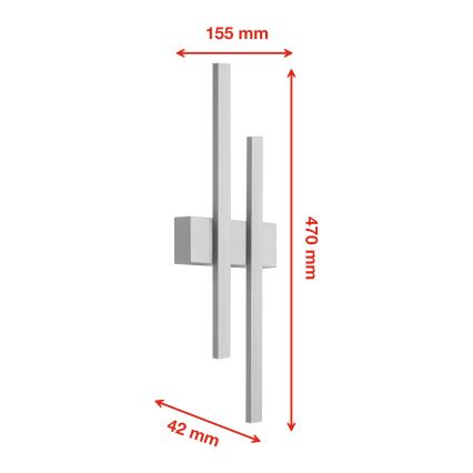 Telefunken 313204TF - LED Kinkiet zewnętrzny 2xLED/4W/230V IP44