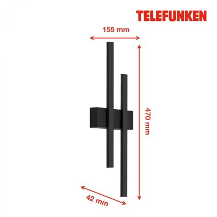 Telefunken 313205TF - LED Kinkiet zewnętrzny 2xLED/4W/230V 4000K IP44