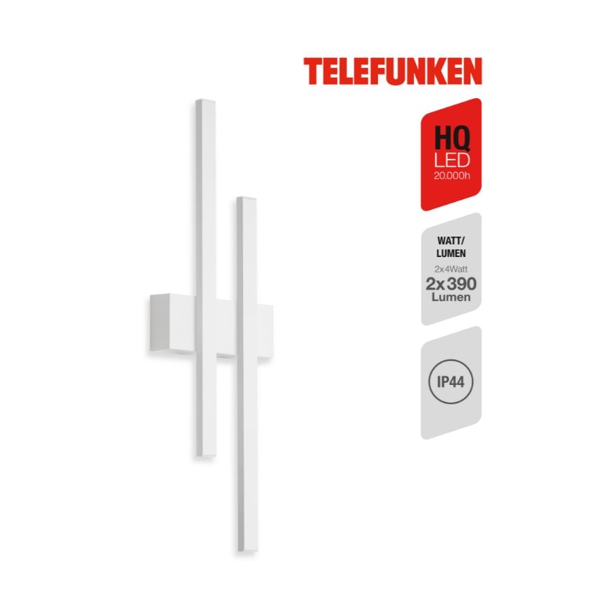 Telefunken 313206TF - LED Kinkiet zewnętrzny 2xLED/8W/230V IP44