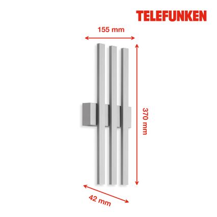 Telefunken 313304TF - LED Kinkiet zewnętrzny 3xLED/4W/230V IP44