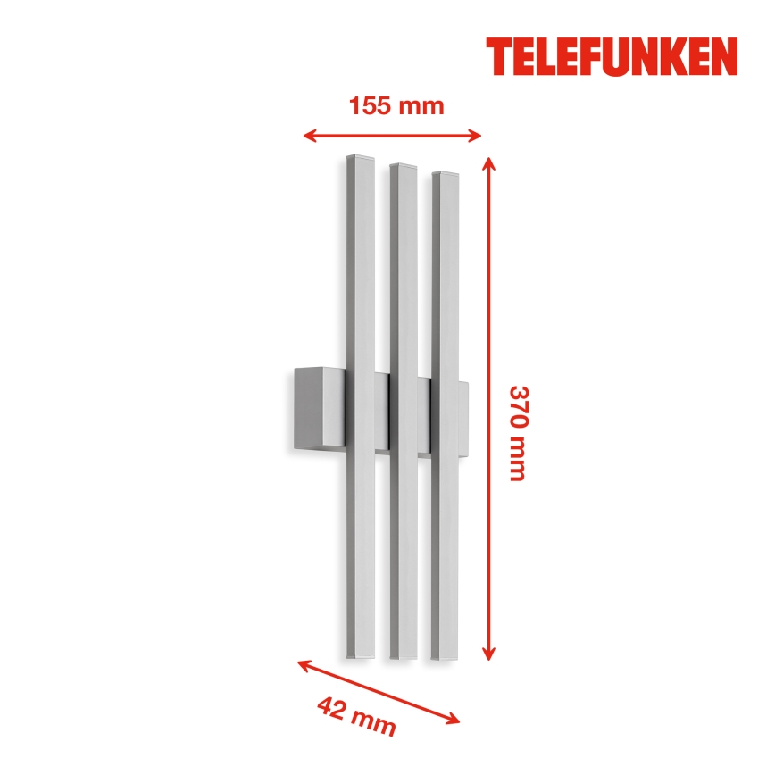 Telefunken 313304TF - LED Kinkiet zewnętrzny 3xLED/4W/230V IP44
