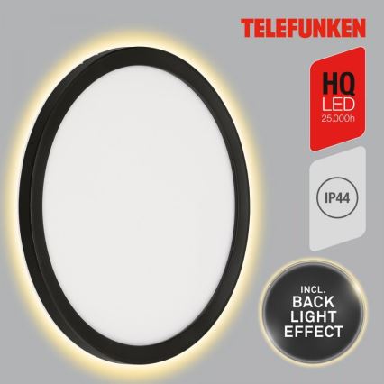 Telefunken 313405TF - LED zewnętrzny kinkiet LED/15W/230V IP44 czarny