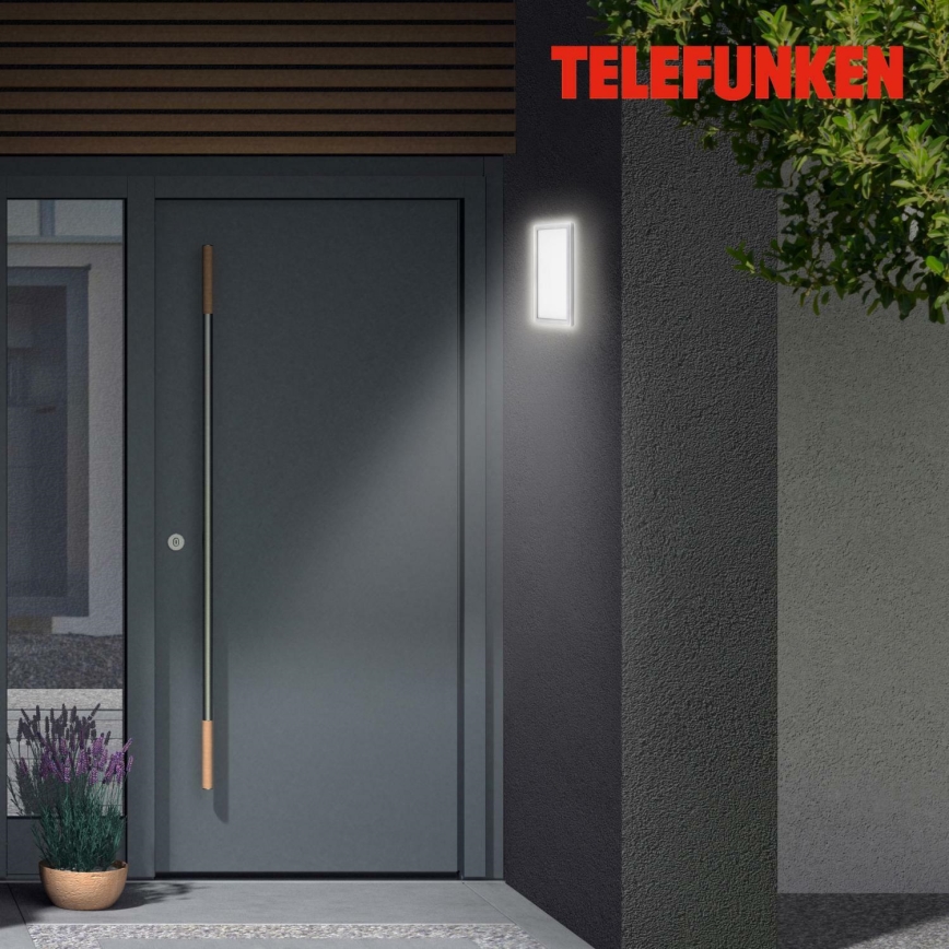 Telefunken 313604TF - LED Kinkiet zewnętrzny LED/16W/230V IP44 srebrny
