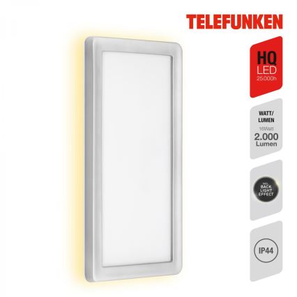 Telefunken 313604TF - LED Kinkiet zewnętrzny LED/16W/230V IP44 srebrny