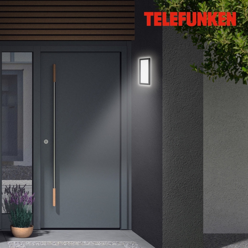 Telefunken 313605TF - LED Kinkiet zewnętrzny LED/16W/230V IP44 czarny