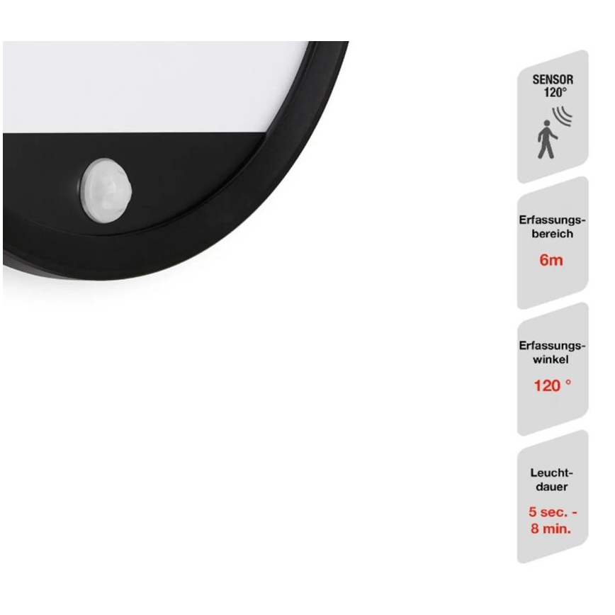 Telefunken 313705TF - LED Kinkiet zewnętrzny z czujnikiem LED/15W/230V IP44