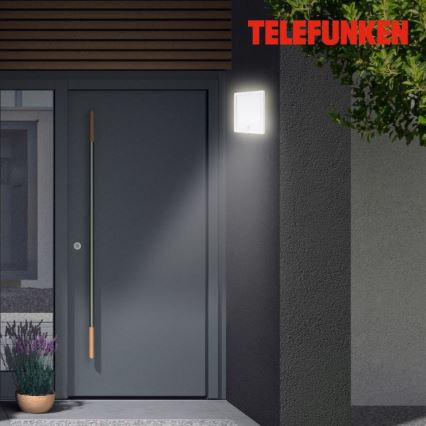 Telefunken 313806TF - LED zewnętrzna lampa ścienna z czujnikiem LED/15W/230V IP44