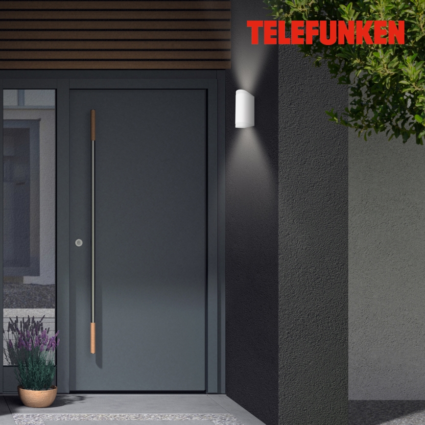 Telefunken 314906TF - LED Kinkiet zewnętrzny 2xGU10/5W/230V IP44 biały