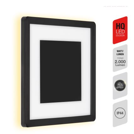 Telefunken 315905TF - Zewnętrzny kinkiet LED/15W/230V IP44 4000K czarny