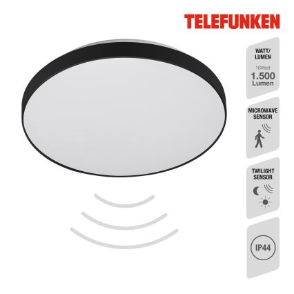 Telefunken 318405TF - LED Plafon łazienkowy z czujnikiem LED/16W/230V IP44 śr. 29 cm