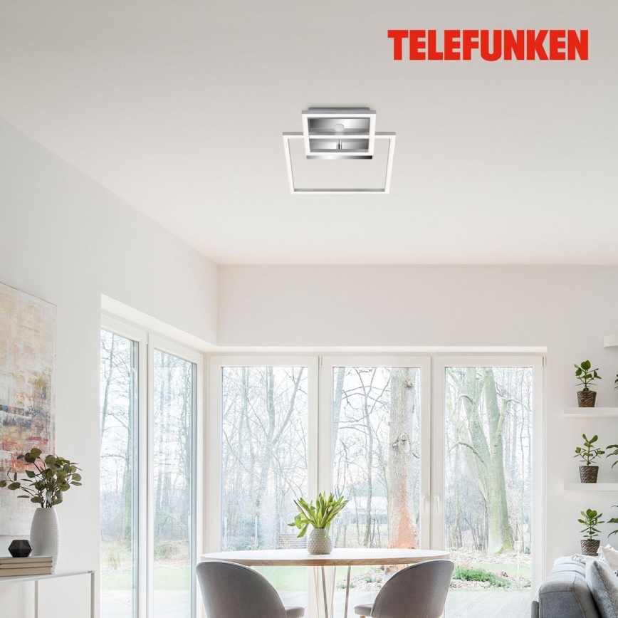 Telefunken 318608TF - LED Plafon z czujnikiem FRAME LED/17W/230V 3000K matowy chrom