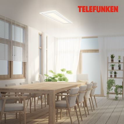 Telefunken 318906TF - LED RGBW ściemnialna oprawa sufitowa LED/24W/230V 3000-6500K 25x100 cm + pilot zdalnego sterowania