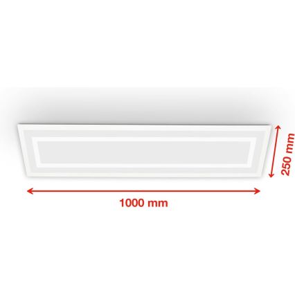 Telefunken 318906TF - LED RGBW ściemnialna oprawa sufitowa LED/24W/230V 3000-6500K 25x100 cm + pilot zdalnego sterowania