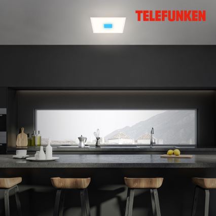 Telefunken 319106TF - RGBW Plafon ściemnialny LED/24W/230V 2700-6500K biały + pilot