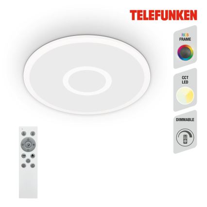 Telefunken 319306TF - LED RGBW Oświetlenie ściemnialne LED/22W/230V 2700-6500K + Pilot zdalnego sterowania