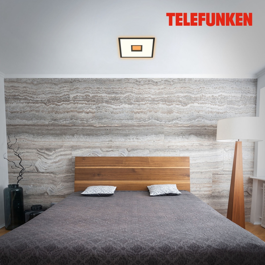 Telefunken 319405TF - LED RGBW Oświetlenie ściemnialne LED/24W/230V 2700-6500K czarne + Pilot zdalnego sterowania