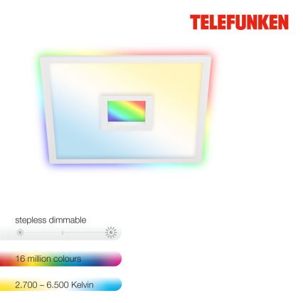 Telefunken 319406TF - Ściemnialna lampa sufitowa RGBW LED/24W/230V 2700-6500K biała + pilot zdalnego sterowania