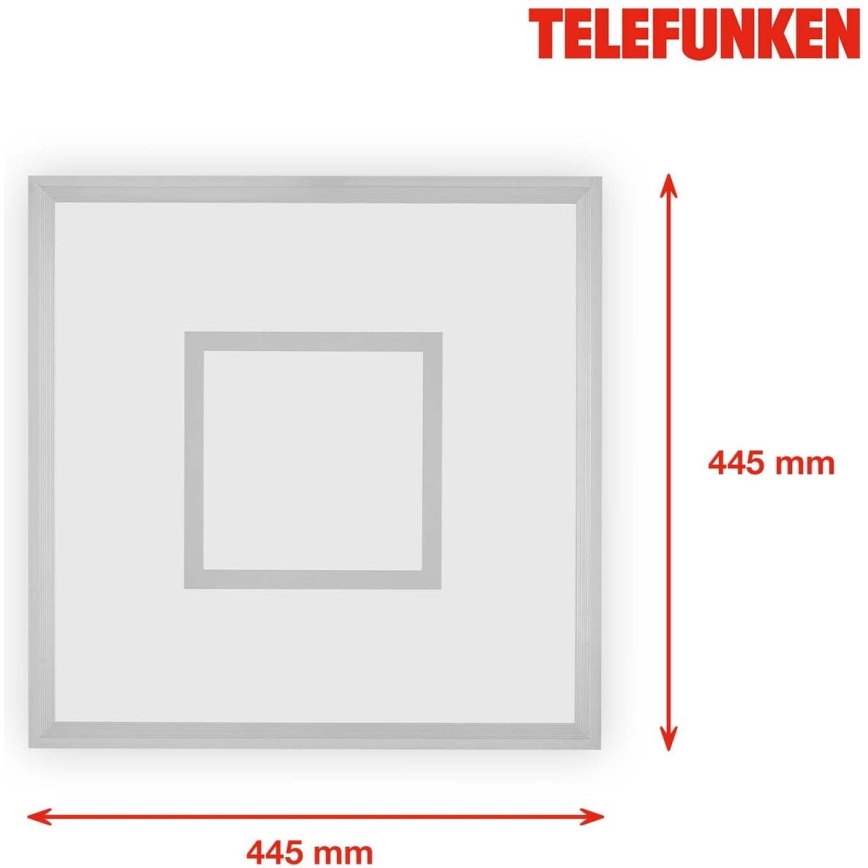 Telefunken 319704TF - LED RGB Plafon ściemnialny LED/24W/230V 3000-6500K + pilot zdalnego sterowania