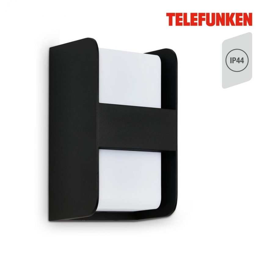Telefunken 321005TF - Kinkiet zewnętrzny 1xE27/12W/230V IP44 czarny