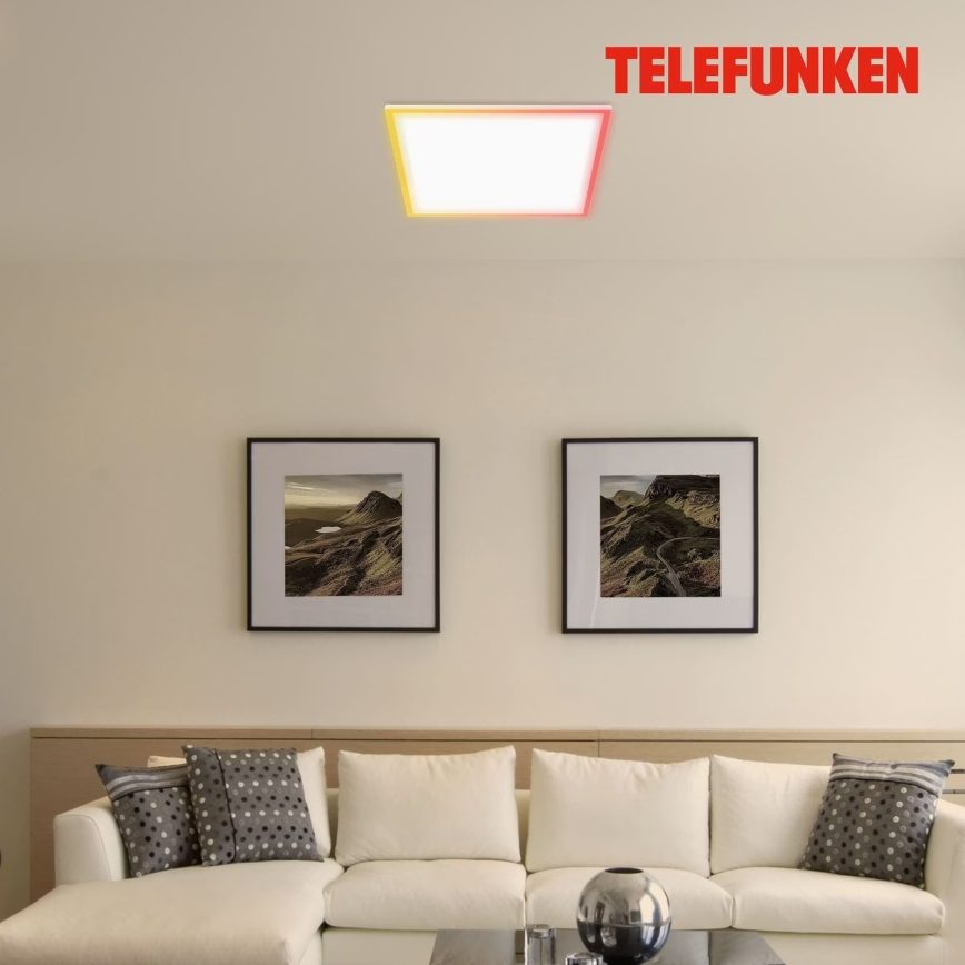 Telefunken 321206TF - LED RGBW Ściemnialny plafon LED/18W/230V 3000-6500K + pilot zdalnego sterowania