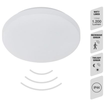 Telefunken 601506TF - LED Plafon łazienkowy z czujnik LED/12W/230V IP44