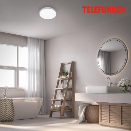 Telefunken 601604TF - LED Plafon łazienkowy z czujnikiem LED/12W/230V IP44 śr. 29 cm