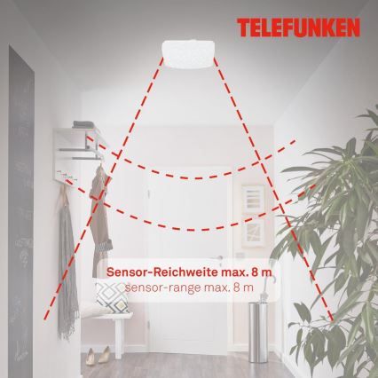 Telefunken 601906TF - LED Plafon z czujnikiem LED/12W/230V 4000K