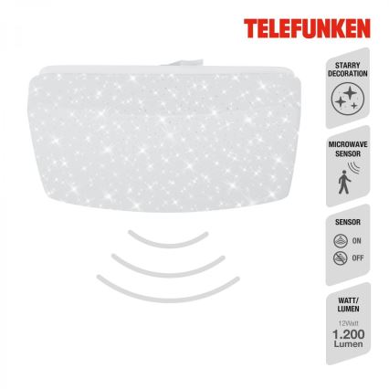 Telefunken 601906TF - LED Plafon z czujnikiem LED/12W/230V 4000K