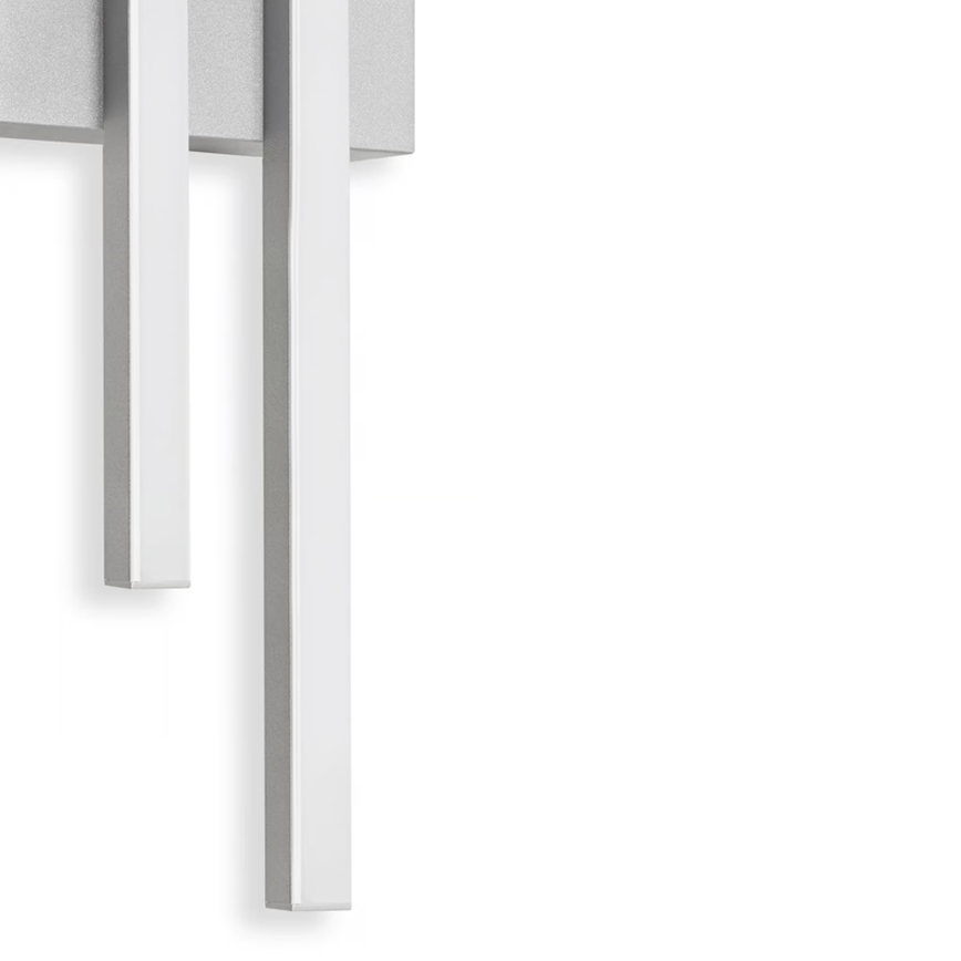 Telefunken - Kinkiet zewnętrzny LED 2xLED/4W/230V 4000K IP44 srebrny