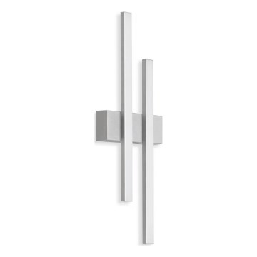 Telefunken - LED zewnętrzny kinkiet 2xLED/4W/230V IP44 srebrny