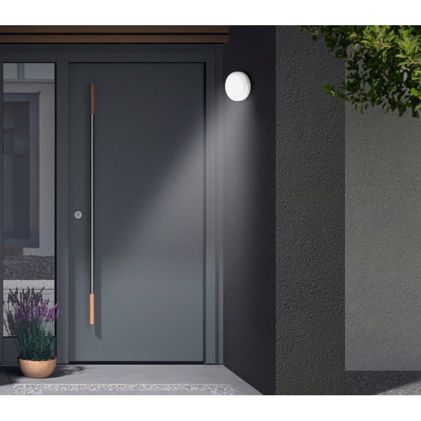 Telefunken - Zewnętrzny kinkiet LED z czujnikiem zmierzchu i ruchu LED/12W/230V IP44 biały