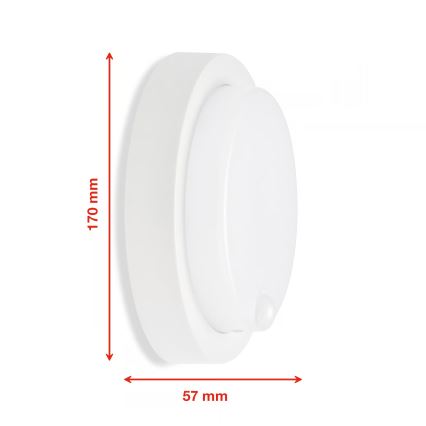 Telefunken - Zewnętrzny kinkiet LED z czujnikiem zmierzchu i ruchu LED/12W/230V IP44 biały