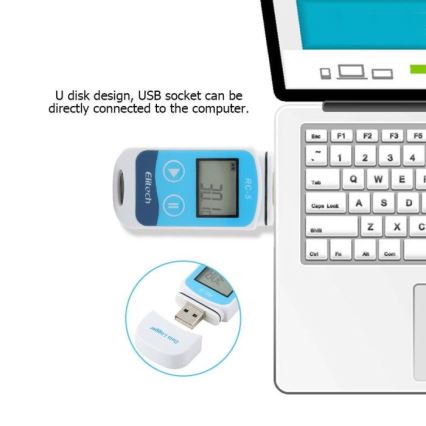 Termometr z zapisem USB IP67