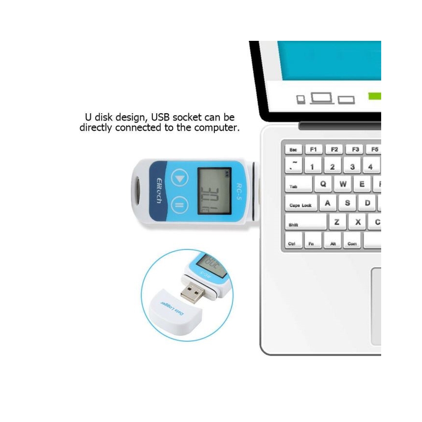 Termometr z zapisem USB IP67