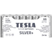 Tesla Batteries - 24 szt. Bateria alkaliczna AA SILVER+ 1,5V