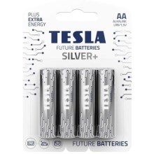 Tesla Batteries - 4 szt. Bateria alkaliczna AA SILVER+ 1,5V
