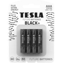 Tesla Batteries - 4 szt. Bateria alkaliczna AAA BLACK+ 1,5V