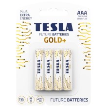 Tesla Batteries - 4 szt. Bateria alkaliczna AAA GOLD+ 1,5V