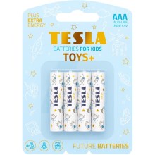 Tesla Batteries - 4 szt Bateria alkaliczna AAA TOYS+ 1,5V