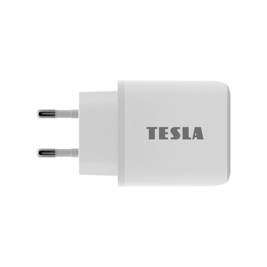 TESLA Electronics - Adapter do szybkiego ładowania Power Delivery 25W biały