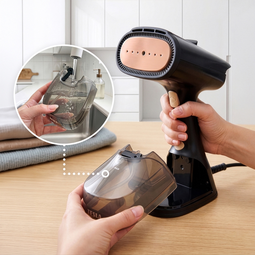 TESLA Electronics AeroGrip - Parownica do ubrań 2w1 1400W/230V