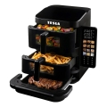 TESLA Electronics AirCook - 3-strefowa frytkownica na gorące powietrze 14,5 l 2800W/230V czarna