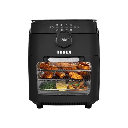 TESLA Electronics AirCook & Grill - Inteligentna wielofunkcyjna cyfrowa frytkownica z gorącym powietrzem 12 l 1800W/230V Wi-Fi