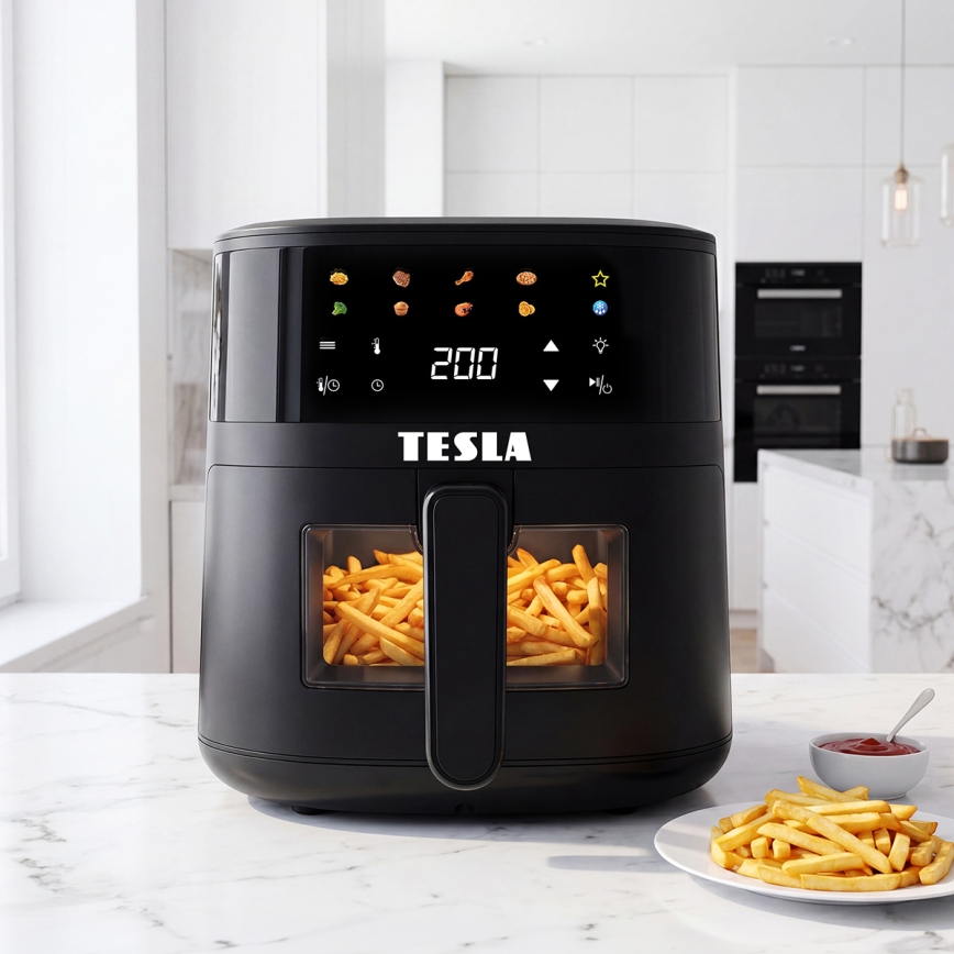 TESLA Electronics AirCook - Frytkownica beztłuszczowa 4,4 l 1450W/230V czarna