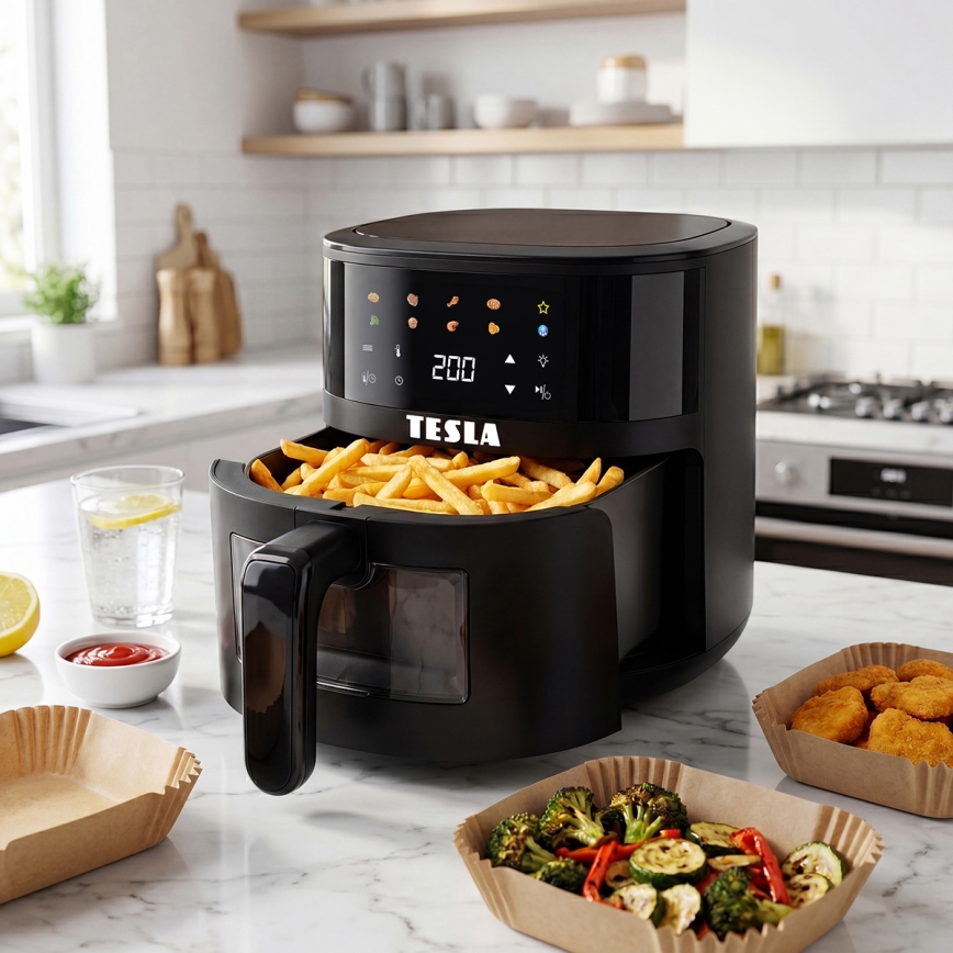 TESLA Electronics AirCook - Frytkownica beztłuszczowa 4,4 l 1450W/230V czarna