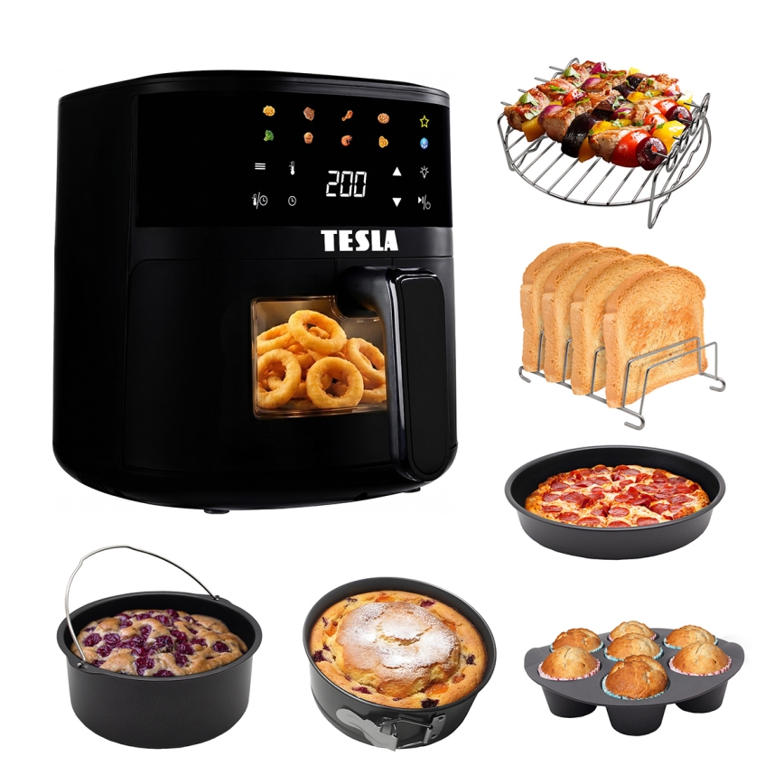 TESLA Electronics AirCook - Frytkownica beztłuszczowa 4,4 l 1450W/230V czarna