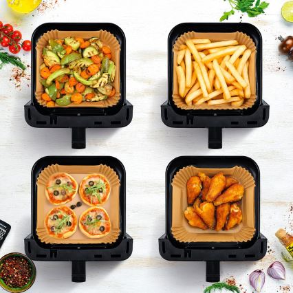 TESLA Electronics AirCook - Frytkownica beztłuszczowa 6,5 l 2100W/230V matowy chrom/czarny